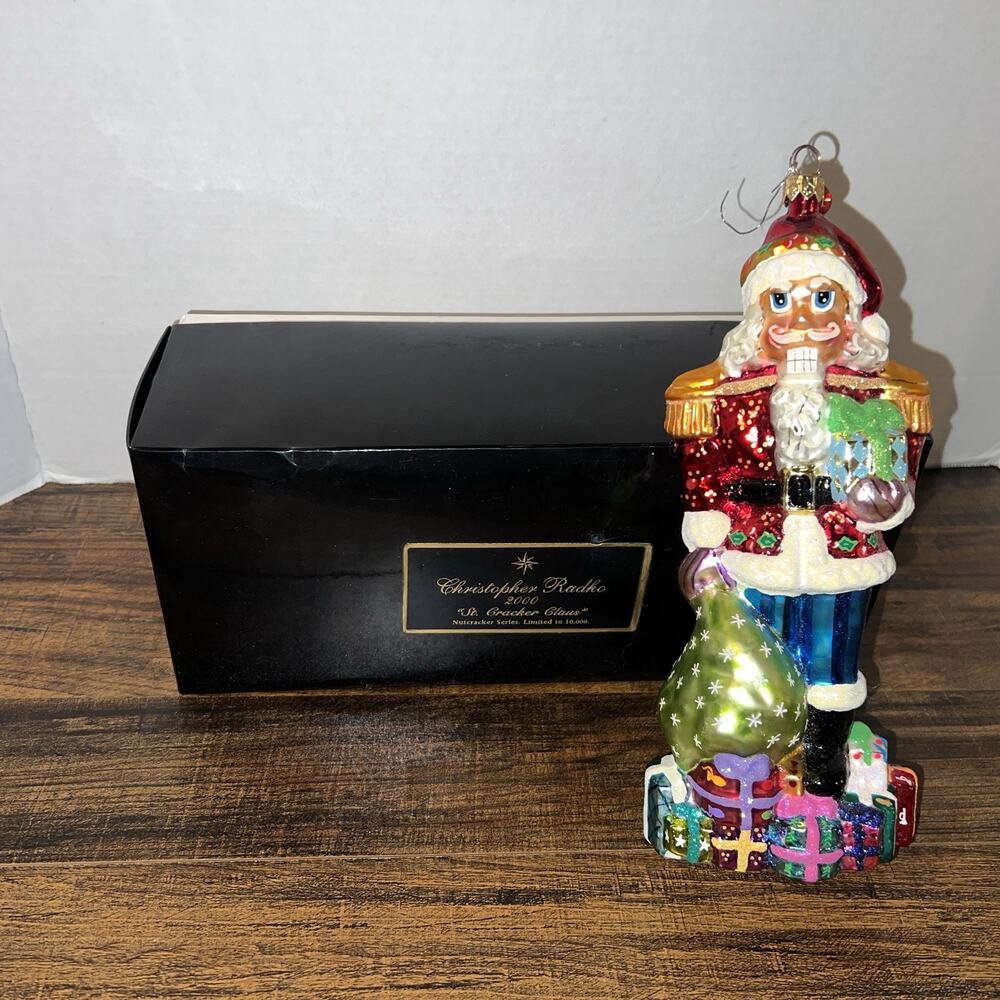 Radko Christmas Ornament "ST. CRACKER CLAUS 2000" w/Box
